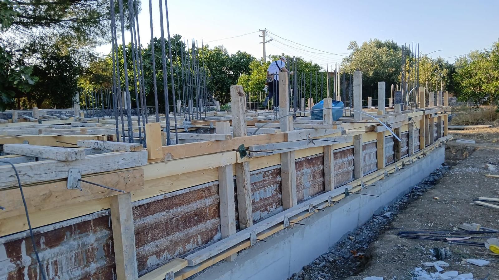 Perde beton kalıbı — Temel ve bodrum perdeleri, Uzunoğulları İnşaat